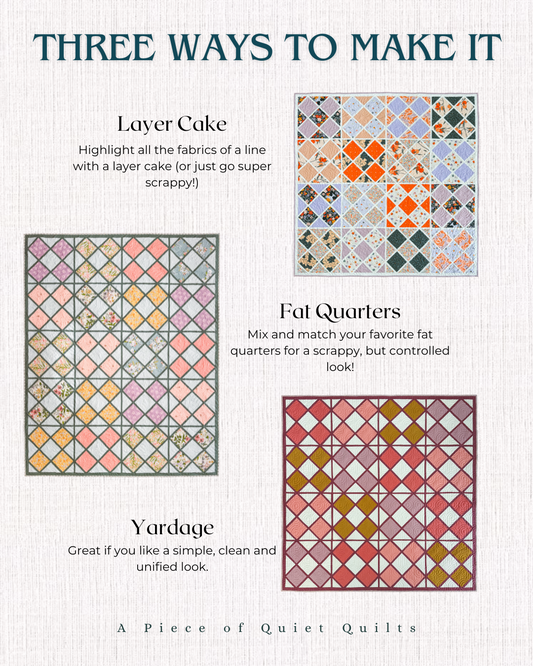 Harlequin Bloom Quilt Pattern (PDF)