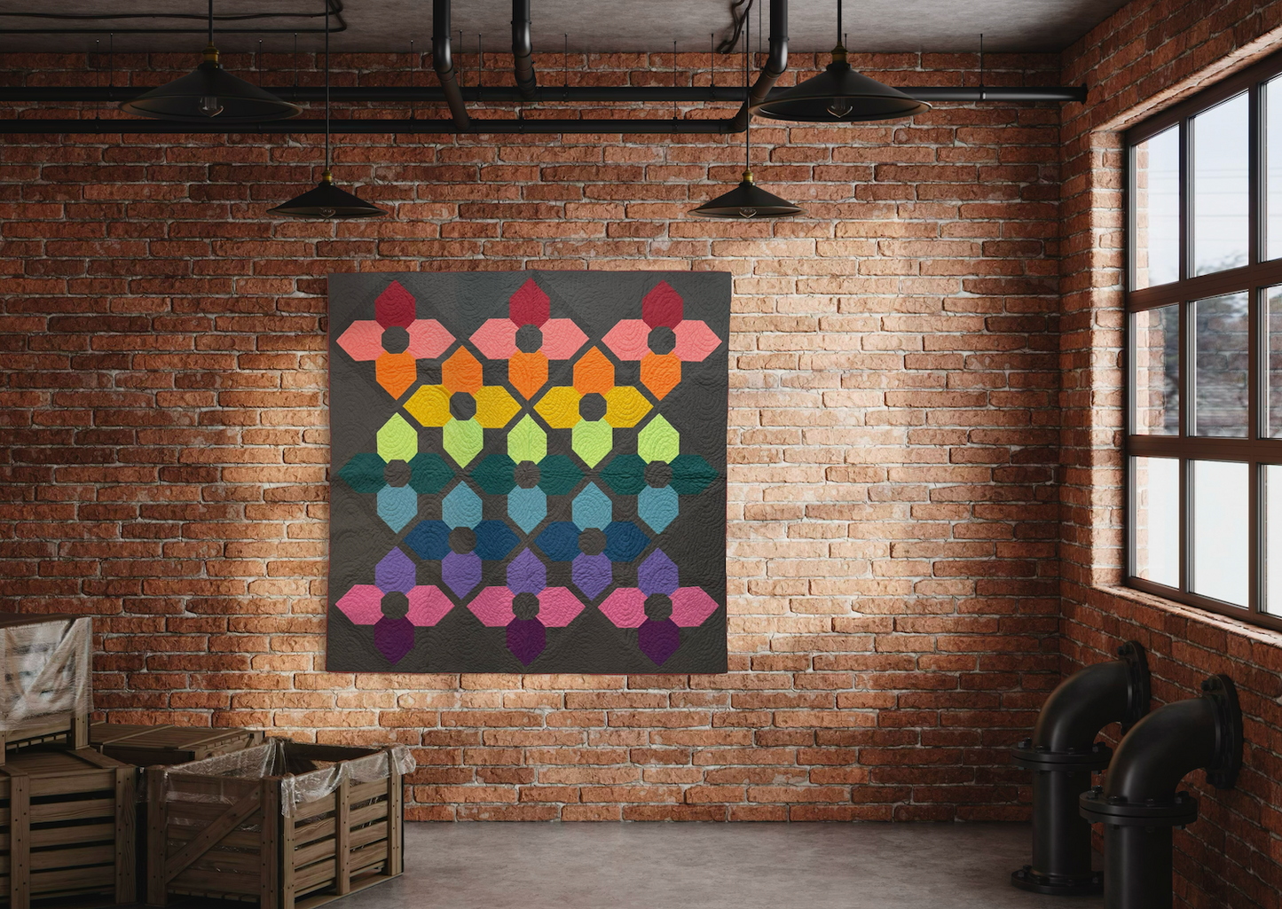 Orchid Garden Quilt Pattern (Print)