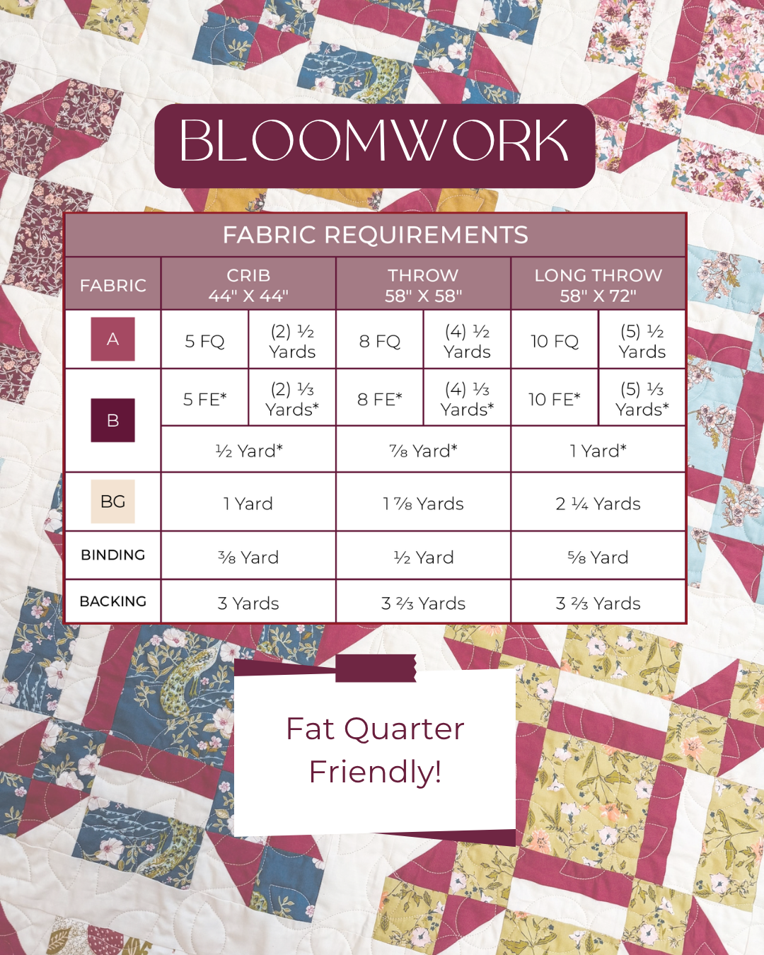 Bloomwork Quilt Pattern (PDF)