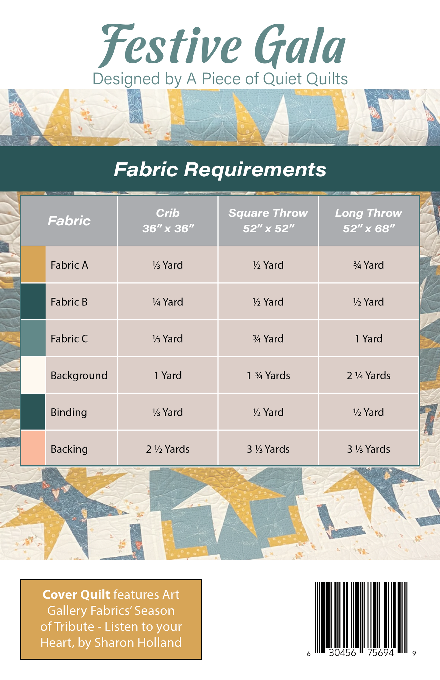 Festive Gala Quilt Pattern (PDF)