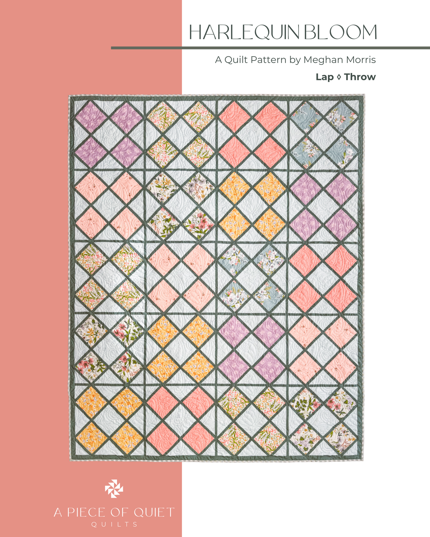 Harlequin Bloom Quilt Pattern (PDF)