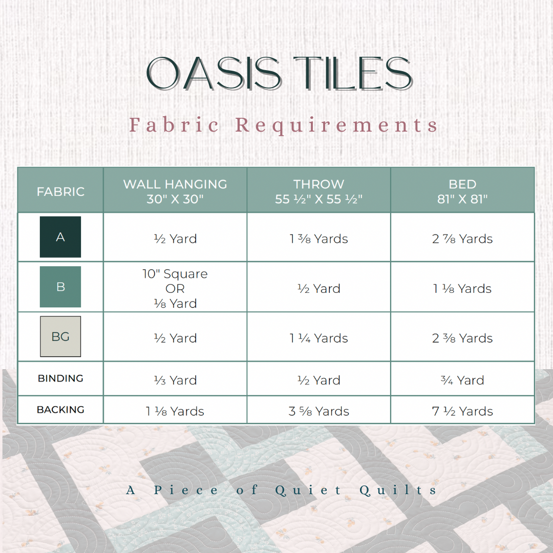 Oasis Tiles Quilt Pattern (PDF)