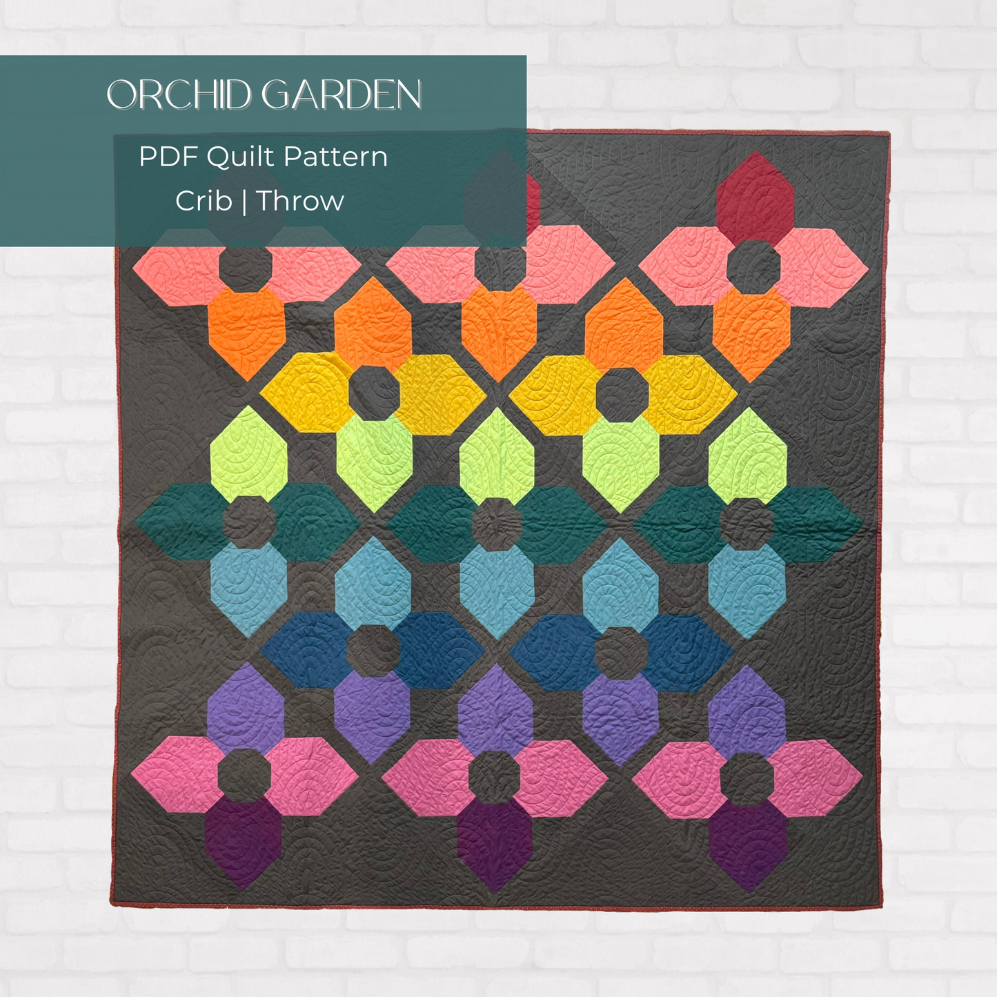 Orchid Garden Quilt Pattern (PDF)