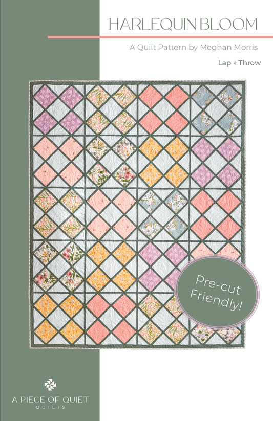 Harlequin Bloom Quilt Pattern (Print)