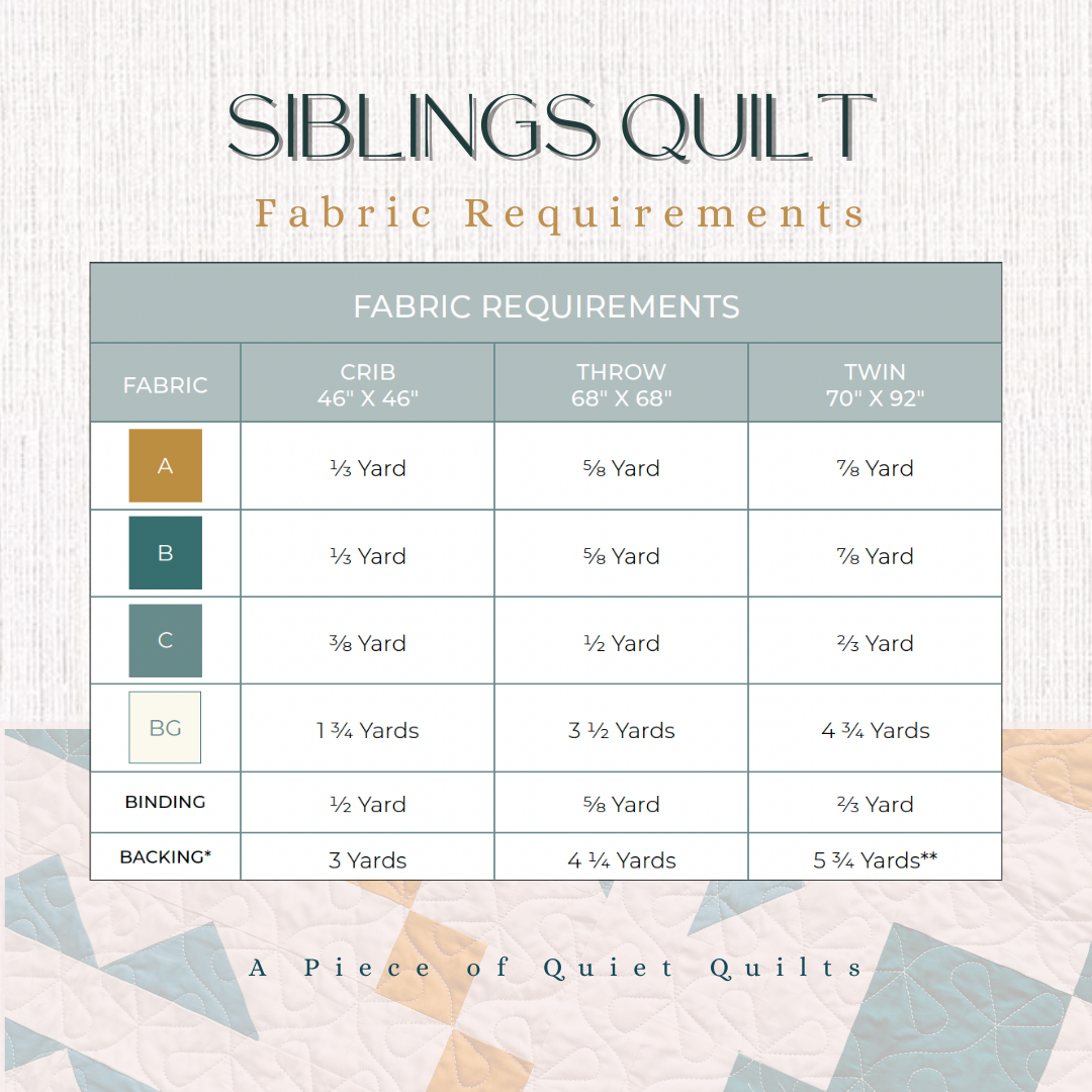 Siblings Quilt Pattern (PDF)